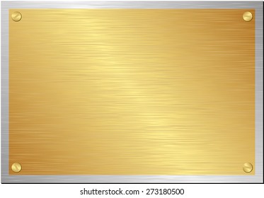 golden and silver plaque