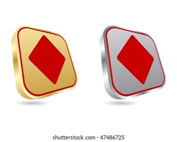 elemento de póker dorado y plateado