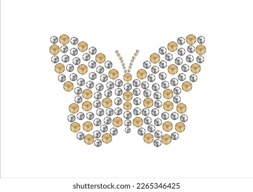 diseño vectorial de cepas doradas de plata dibujado a mano