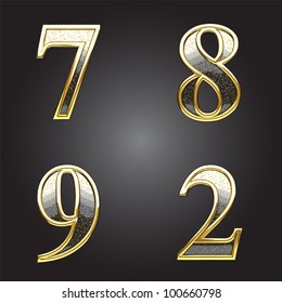 Golden and silver vector figure