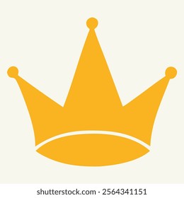 golden simple crown vector illustration