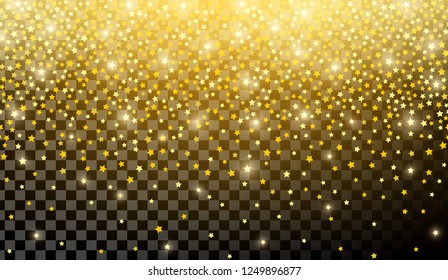 
Golden simple flat style light star flares seamless texture. Vector illustration
