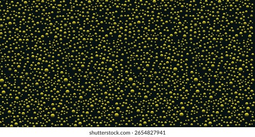 Estrela de luz simples estilo liso dourado flares textura sem costura. Ilustração vetorial