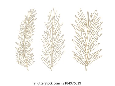 Ilustración del vector de la línea simple dorada EPS10
