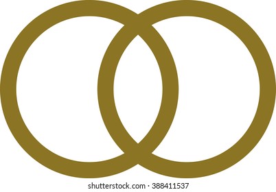 Golden simple wedding rings