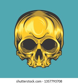 golden skull design