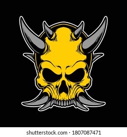 golden skull head for commercial use