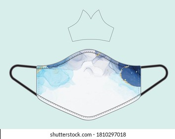 GOLDEN SKY DESIGN FACE MASK 