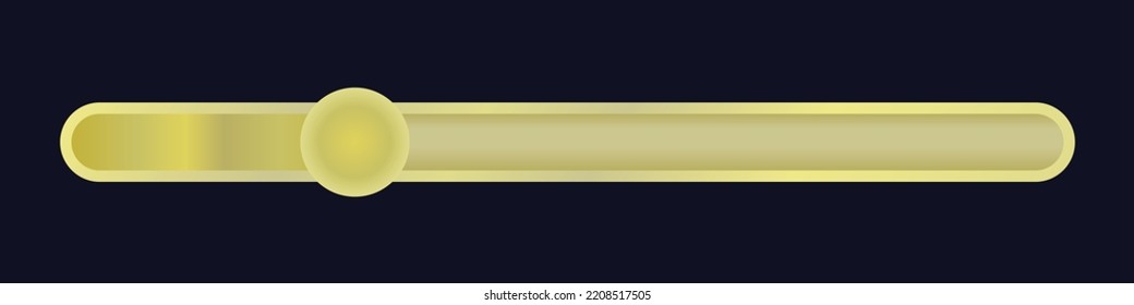 golden slider. Web design. Yellow. Vector
