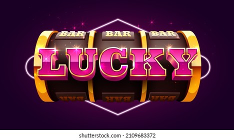 Golden slot machine wins the jackpot. 777 Big win concept. Casino jackpot. Vector illustration