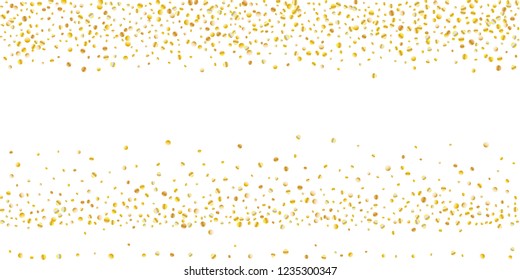 Golden Small Confetti On White Background Stock Vector (Royalty Free ...