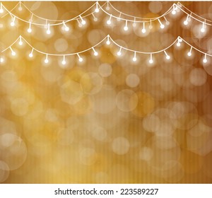Golden smooth blur background with lamps