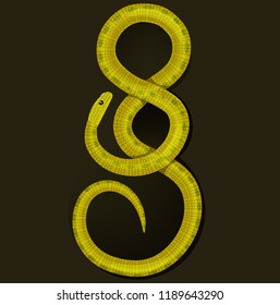golden snake, Chinese symbol, zodiac