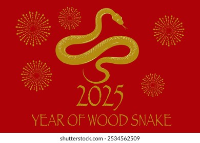 The golden snake and fireworks herald the 2025 Year of the Wood Snake, a zodiac year filled with new opportunities, reflection, and growth.