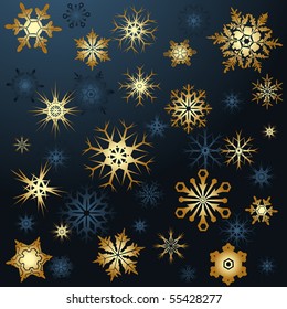  Golden snowflakes