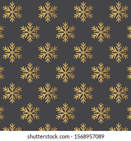 golden snowflakes background- vector illustration