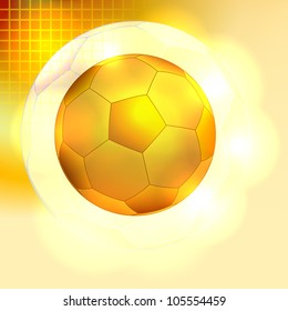 Golden Soccer Ball Background