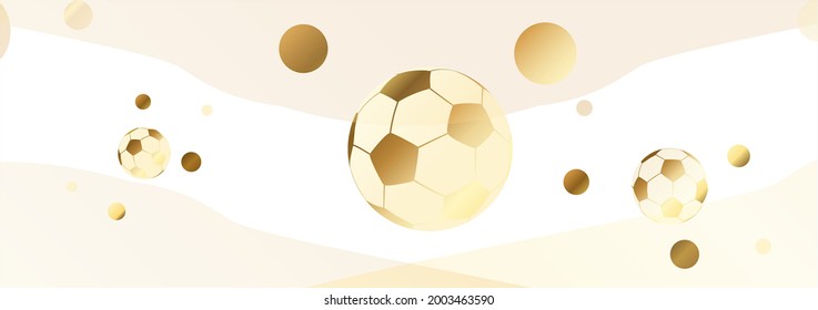 pelota de fútbol dorada en el fondo del blanco