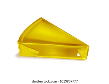 Golden soft foil wrapped cheese.