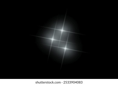 Golden sparkle  lights, flashing lights, light effects, sunlight lens flare, glowing ray beams, sparkling starsicon on black background.