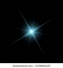 Golden sparkle  lights, flashing lights, light effects, sunlight lens flare, glowing ray beams, sparkling starsicon on black background.