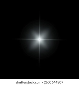 Golden sparkle  lights, flashing lights, light effects, sunlight lens flare, glowing ray beams, sparkling starsicon on black background.