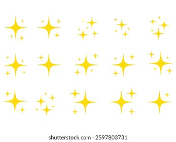 golden sparkle star in white background,  shine or sparkle vector set, sparkle star icons, shine icon, star sparkle, shine, bright, glowing, star, shine, icons