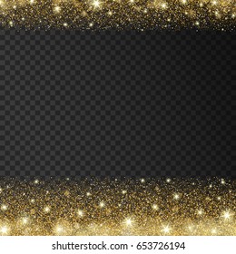 Golden sparkles drop background. Vector illustration