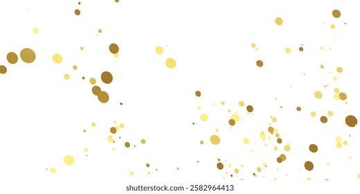 "Golden Sparkles and Glimmering Dots Gently Floating Against a Clear White Canvas, Filling the Air with Luxury and Elegance for a Perfect Celebration"
