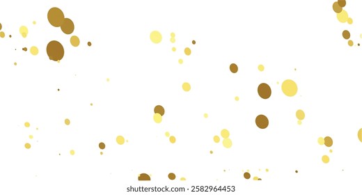 "Golden Sparkles and Glimmering Dots Gently Floating Against a Clear White Canvas, Filling the Air with Luxury and Elegance for a Perfect Celebration"
