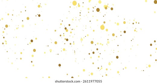 "Golden Sparkles and Glimmering Dots Gently Floating Against a Clear White Canvas, Filling the Air with Luxury and Elegance for a Perfect Celebration"
