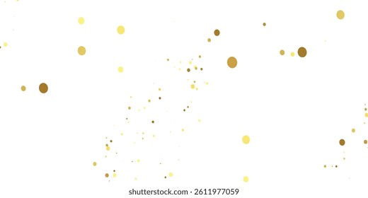 "Golden Sparkles and Glimmering Dots Gently Floating Against a Clear White Canvas, Filling the Air with Luxury and Elegance for a Perfect Celebration"
