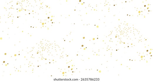 "Golden Sparkles and Glimmering Dots Gently Floating Against a Clear White Canvas, Filling the Air with Luxury and Elegance for a Perfect Celebration"