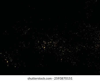 Golden sparkles and gold glitter texture background. Gold glitter effect and light effect bokeh splatter background