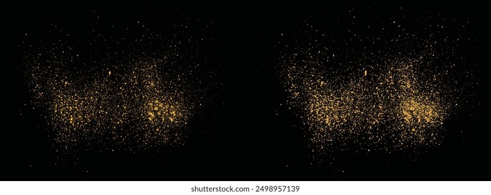 Golden sparkles vector gold glitter glamour background