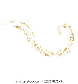 Golden Sparkling Falling Star Vector Stardust Stock Vector (Royalty ...