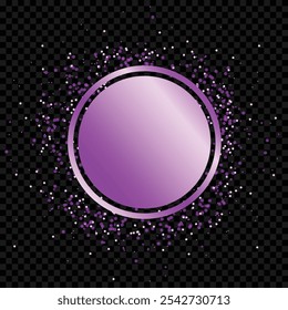 Fondo de marco redondo brillante dorado.