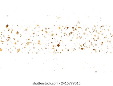 Golden sparkling stars and dots abstract vintage background. Retro vector design