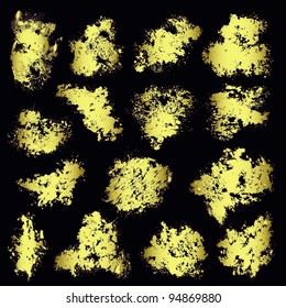 Golden spatters background vector