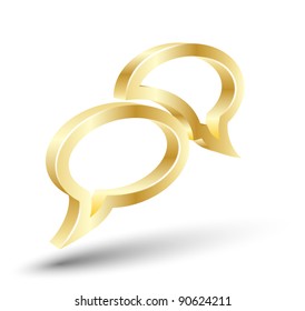 Golden speech bubbles