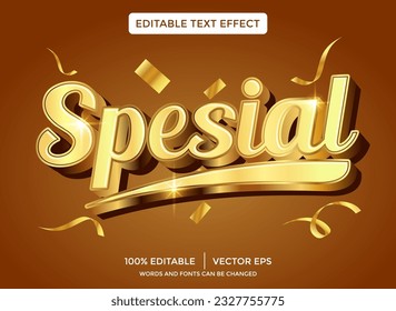 golden spesial 3D light editable text effect