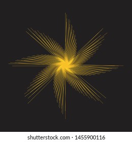 Golden Sphere Template - Vector Illustration
