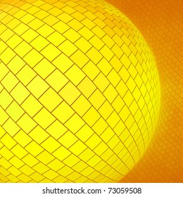 Golden sphere. Vector creative background.