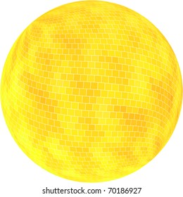 Golden sphere. Vector illustration.