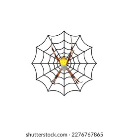 golden spider symbol on white background,vector illustration