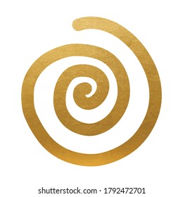 Golden Spiral - Cyclic Symbol - Hand Drawn Line Element