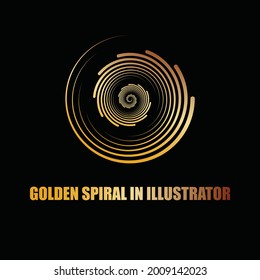 Golden Spiral Illustration for Logo or Background usage