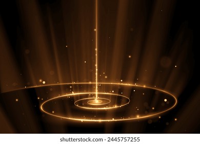 Golden spiral with light effects