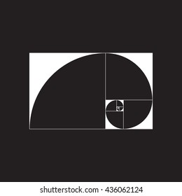 Golden spiral. Golden ratio. Vector illustration EPS 10