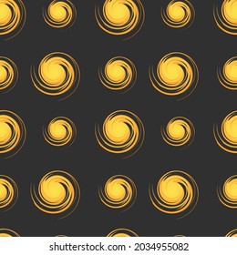 Golden Spiral Star Abstract Pattern Expressionism Digital Illustration. Vector Design Seamless Modern Texture.
